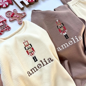 Personalized Nutcracker Christmas Pajamas: Ribbed Cotton Loungewear