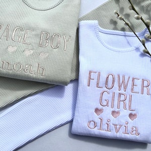 Personalized Baby/Toddler Lounge Set: Embroidered Name Ribbed Outfit