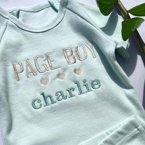 Personalized Embroidered Ribbed Cotton Kids Set: Summer Outfit