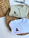 Personalised Gift Baby Zip Romper | Embroidered Baby Grow Newborn Essentials, Personalized kids clothing, Custom New Baby Gift, Baby Clothes product logo