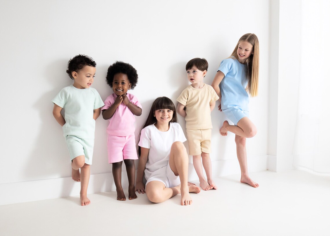 Summer Personalised Child Ribbed Sets | Embroidered Kids Sets ...