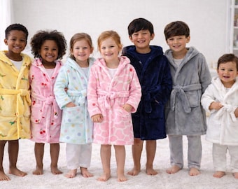 Personalized Baby Robe: Embroidered Plush Hooded Bathrobe, Baby Shower Gift