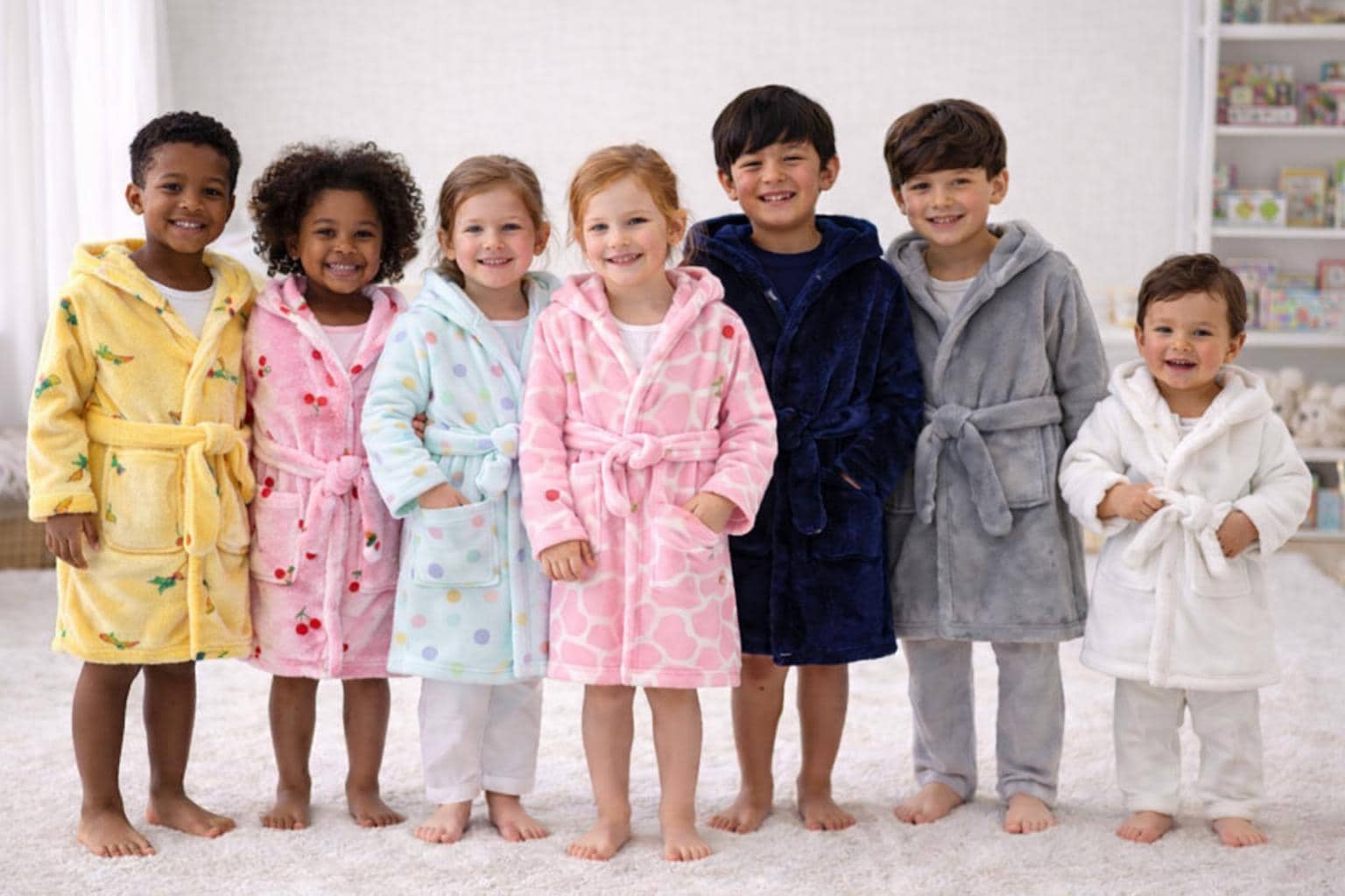 Personalised Baby 0 - 8 Year Old Kids Dressing Gown Embroidered Babies ...