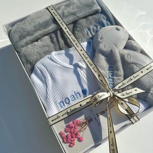 Personalisierte neues Baby Geschenk Set, neues Baby Jungen Geschenk, neues Baby Mädchen Geschenk, Neugeborenen Geschenkbox, neue Baby Geschenkbox, Babypartygeschenk, Ostergeschenk