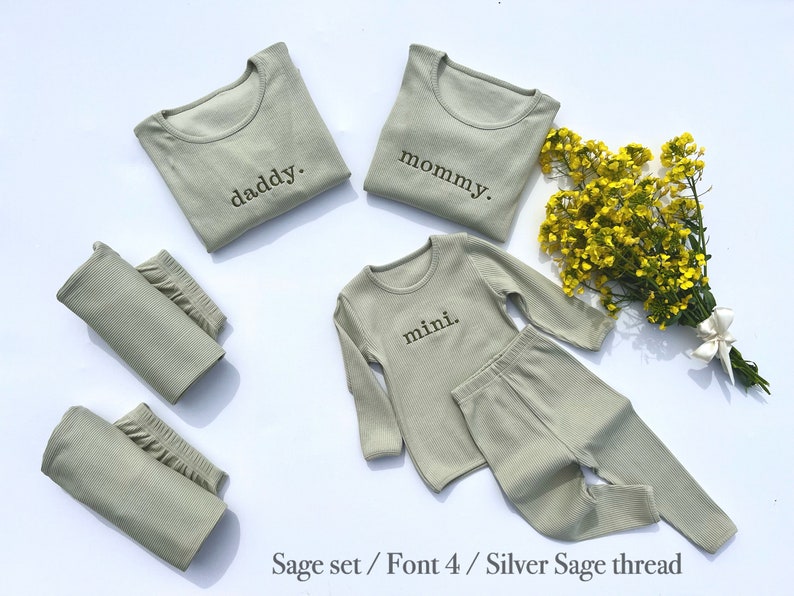 Family Matching Personalised or Plain Velvet Mocha Ribbed Cotton Sets Childrens Outfit Baby 2 Piece Set Kids Clothing Matching Siblings zdjęcie 2