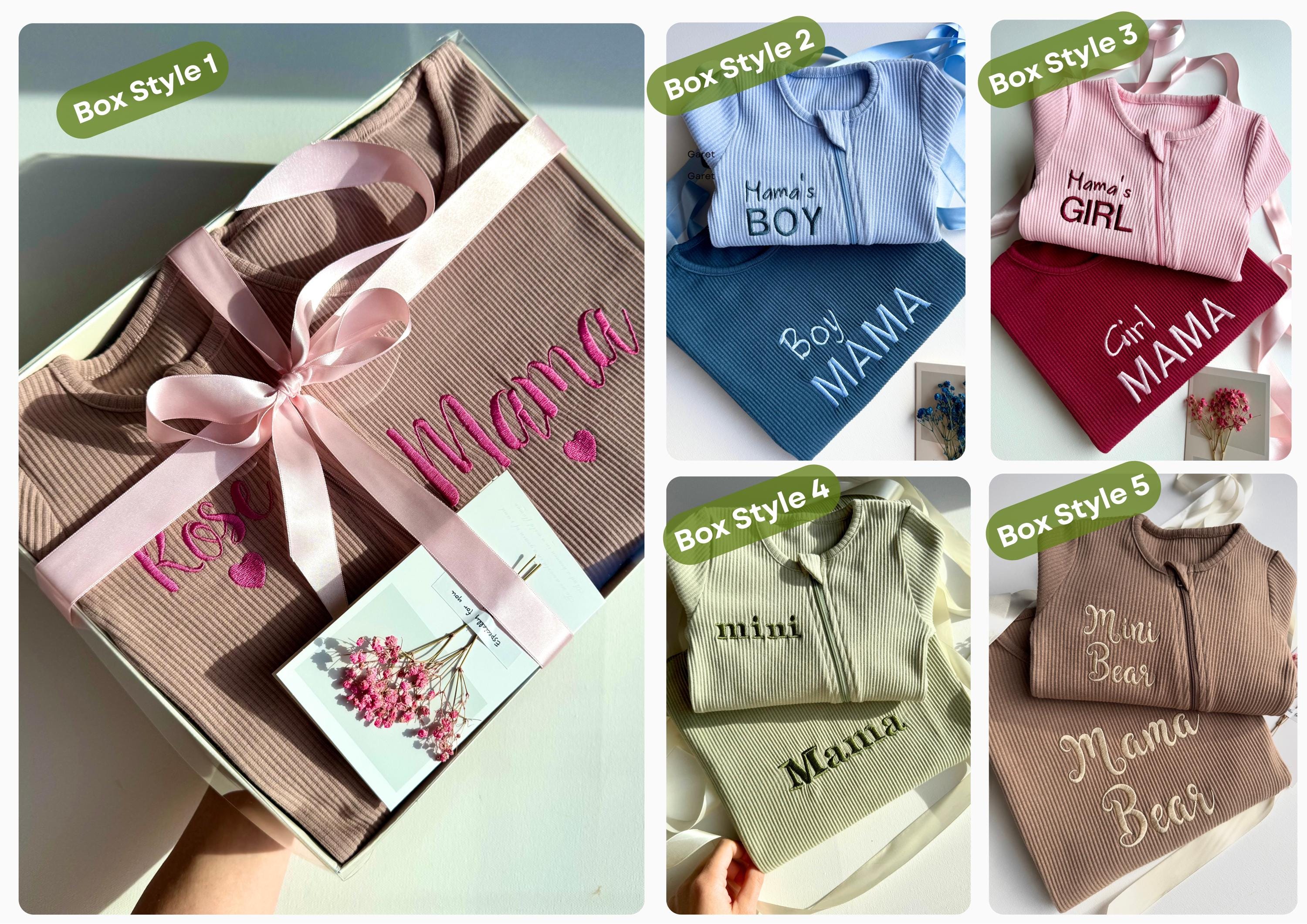Personalized New Baby Gift Set, New Mom Gift, Matching 2pcs Set and Zip ...