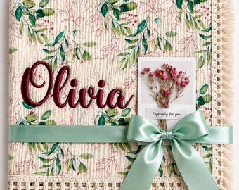 Personalized Baby Blanket, 100% Cotton Embroidered Newborn / Pram Blanket, Custom Baby Blanket, Baby Shower Gift, Personalized Gift