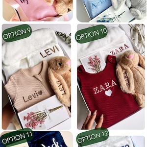 Personalized New Baby Gift Set, New Baby boy gift, New Baby Girl Gift, Newborn gift box, New Baby Gift box, Baby Shower Gift, Christmas Gift image 3