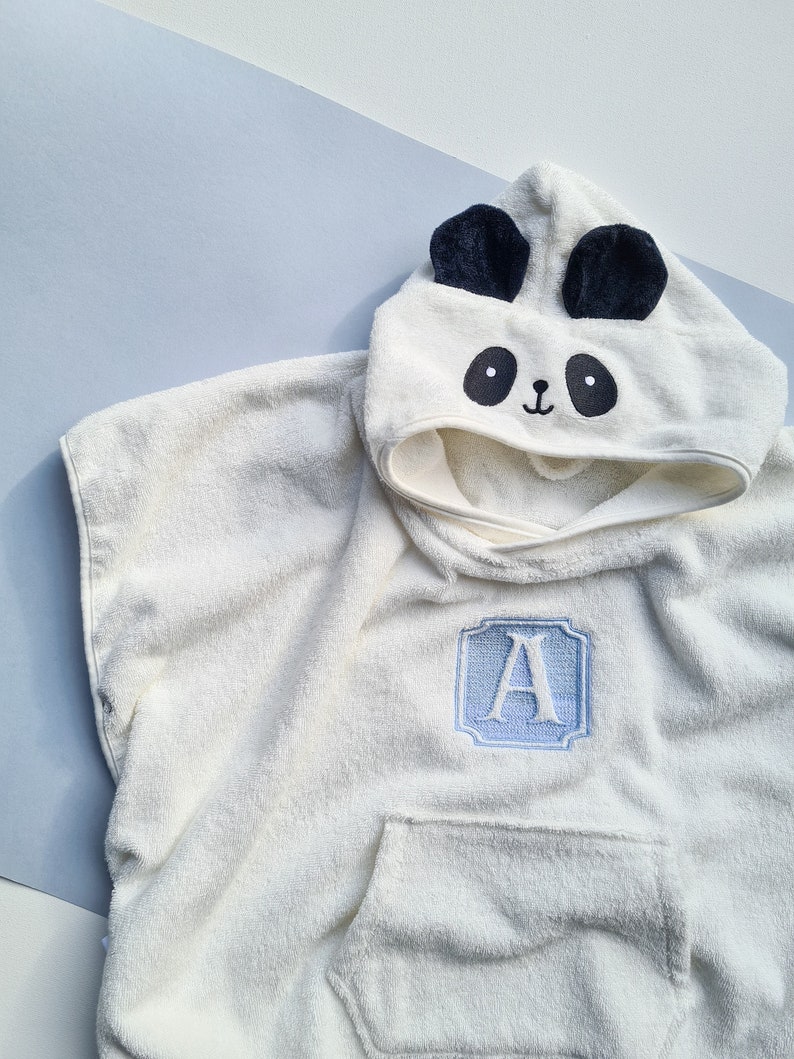 PONCHO TOWEL, HOODIE Poncho, Animals Lion Combed Cotton Changing Robe With Pockets Ultra Soft Swimming Towel For Kids, Swimming Gifts image 6