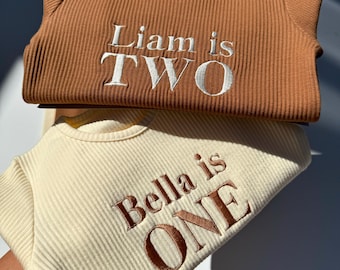 Personalized Cotton Ribbed Loungewear Set: Custom Name Matching Family PJs