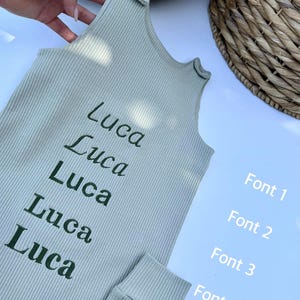 Summer Personalised Child Ribbed Sets | Embroidered Kids Sets ...