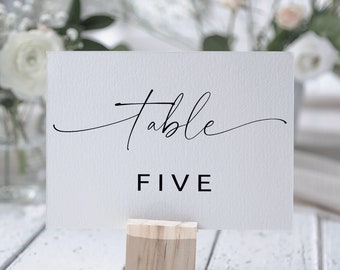 Minimalist Table Number Sign, Template, Editable, Instant Download, Modern, Wedding Table Number, 6x4, 7x5, Templett, Printable, Clean, Min2