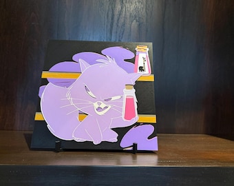 Potion Cat Art Panel – Whimsical Fantasy Kitty Hueforge