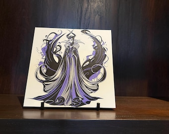 Midnight Enchantress Art Panel – Dark Fantasy Sorceress Hueforge