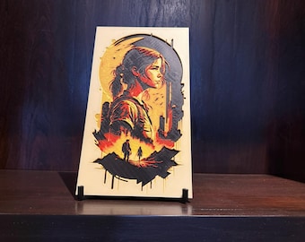 Survivor Silhouette Art Panel – Post-Apocalyptic Cinematic Hueforge