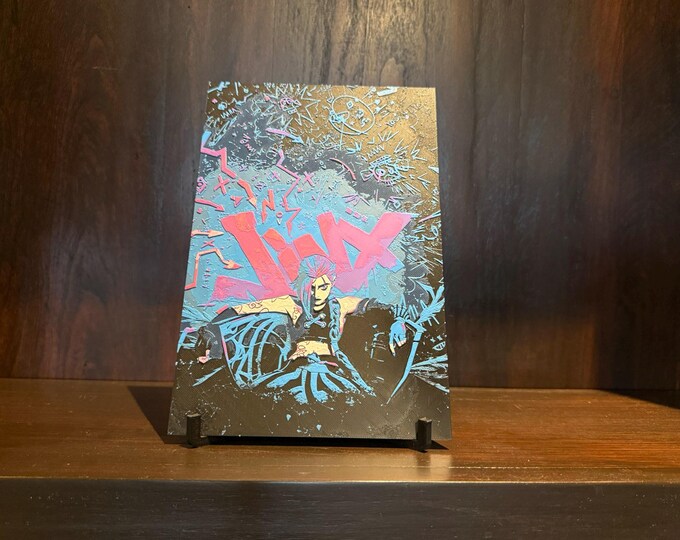 Graffiti Punk Warrior Art Panel – Neon Street Art Hueforge