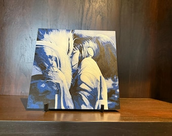 Ethereal Bond Art Panel – Fantasy Creature & Human Embrace