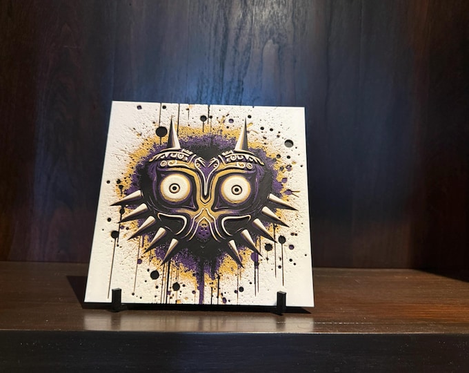 Mystic Mask Wall Art Panel – Dark Fantasy Symbol Hueforge