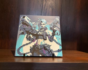 Neon Anarchy Art Panel – Punk Sci-Fi Rebel Hueforge