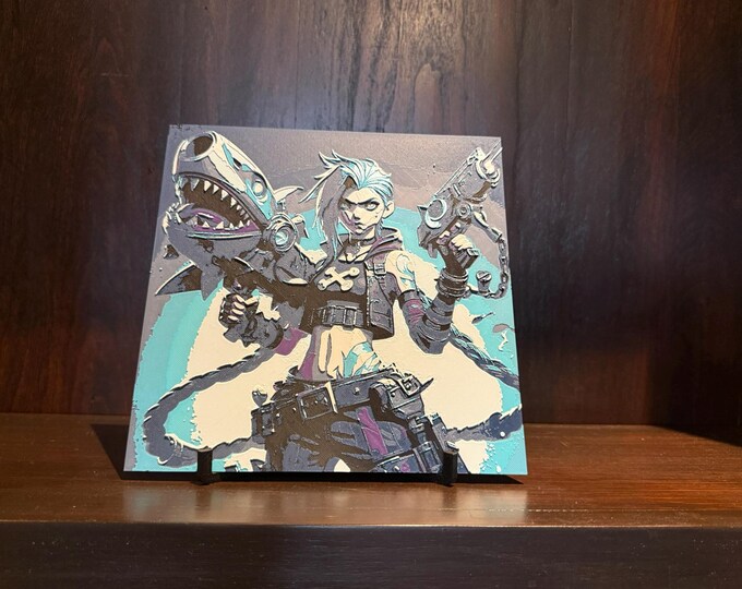 Neon Anarchy Art Panel – Punk Sci-Fi Rebel Hueforge