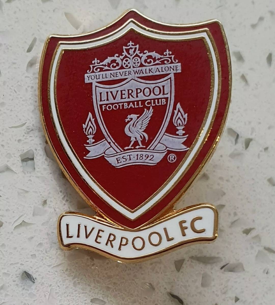 Oficial Liverpool FC pendiente de oro 9ct en una caja de regalo LFC 