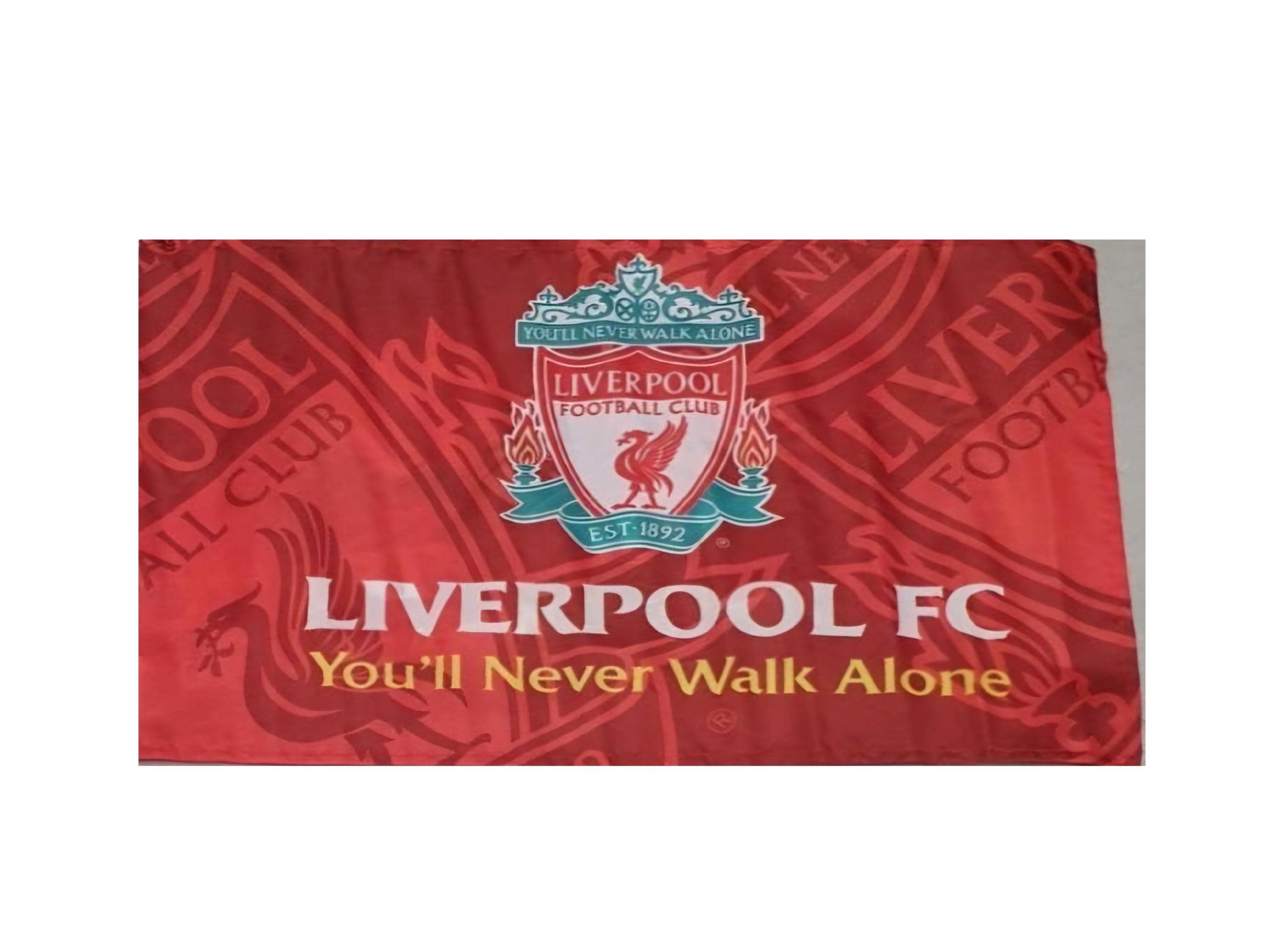 リバプールFC スカーフ YOU'LL NEVER WALK ALONE 古着 サッカーマフラー /LIVERPOOL.FC/リヴァプールFC/YOU'LL