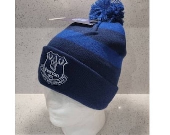 Everton Official Bobble Hat - Navy and Royal