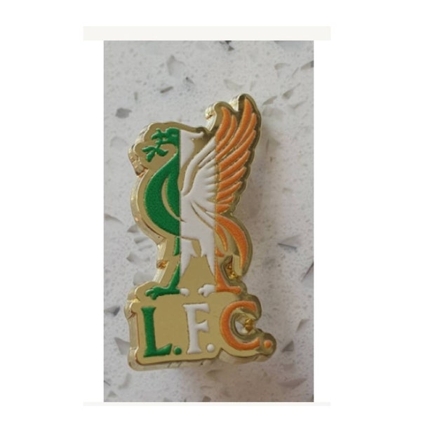 Liverpool Official Pin Badge - Liver bird in Irish Colours