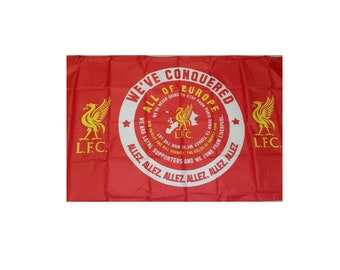 Liverpool Official Allez Allez Allez Flag/ Banner - 5ft x 3ft