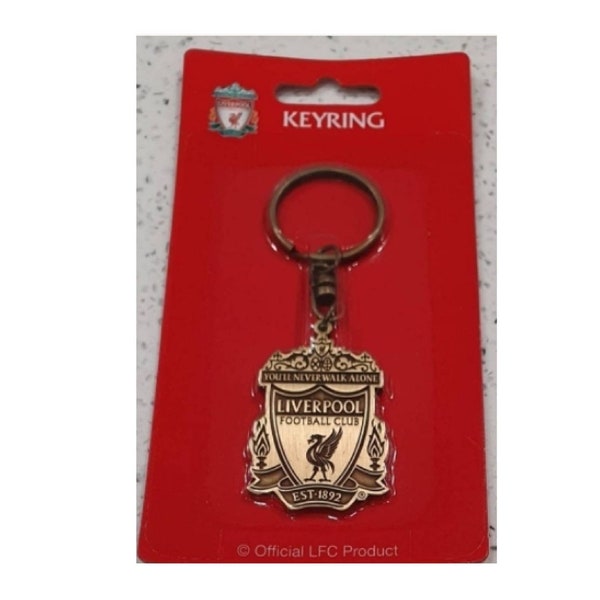 Liverpool Official Antique Gold Crest Keyring
