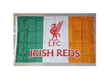Liverpool Flag/ Banner - Irish Reds - Size 5x3ft
