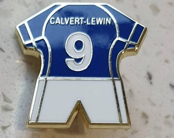 Everton Player Pin Badge - Calvert-Lewin 9 - Blue Home Kit