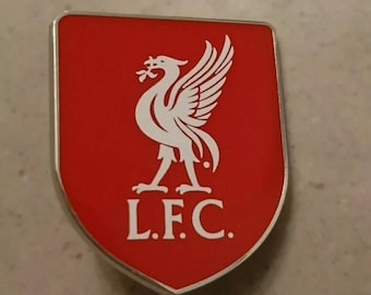 Liverpool Official Shield Pin Badge - Red Shield with Liverbird LFC