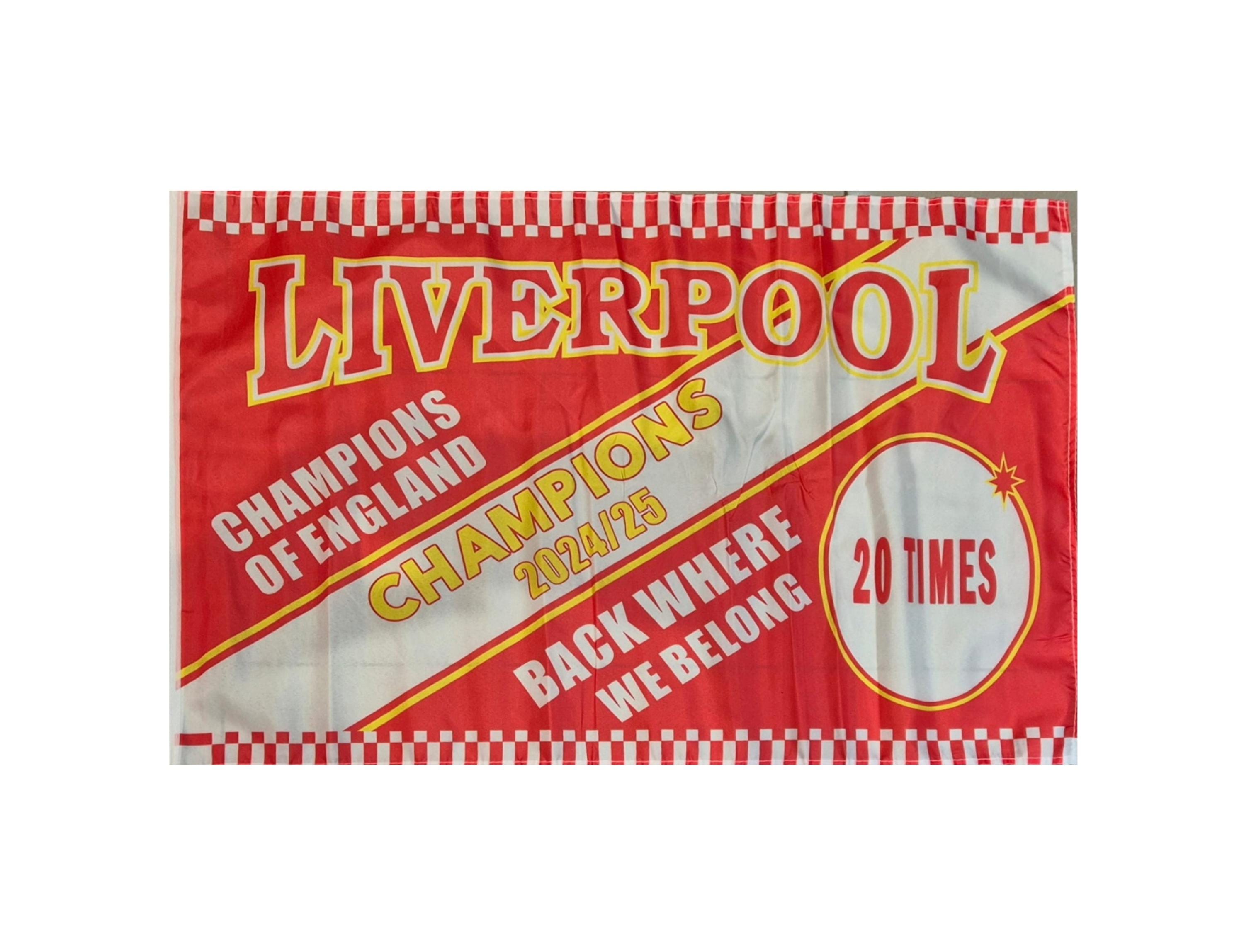 リバプールリーグチャンピオンズ 2025 フラッグ/バナー - 20回