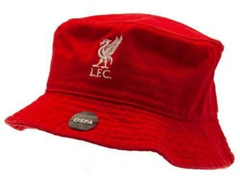 Liverpool Official Sun/ Bucket Hat - Red with White Liverbird LFC