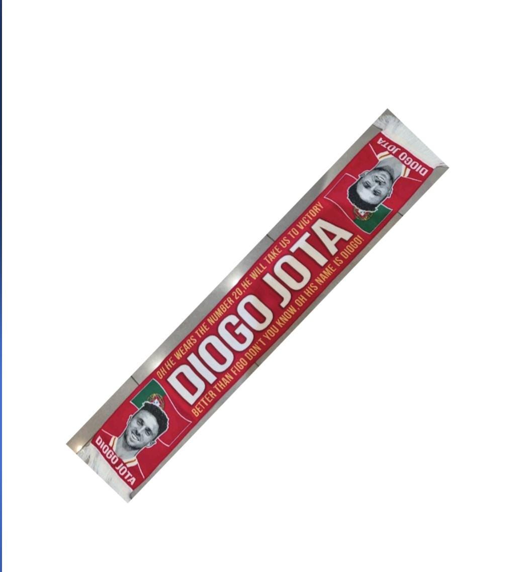 Liverpool Player Scarf - Diogo Jota - No.20 - Etsy