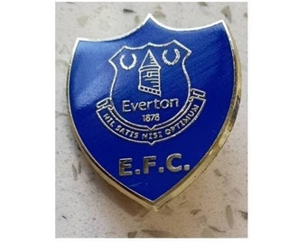 Everton Official Shield Pin Badge - Blue and Gold