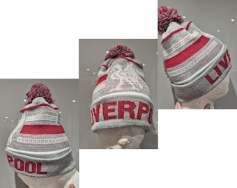Liverpool Big Bird Bobble Hat - Grey, Red & White