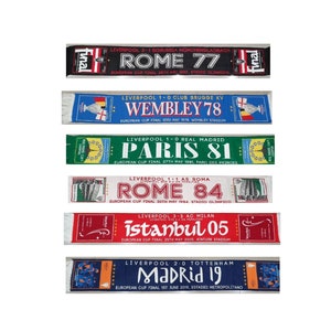 Liverpool European Scarf Set - Six Scarves Celebrating Liverpool's European Success