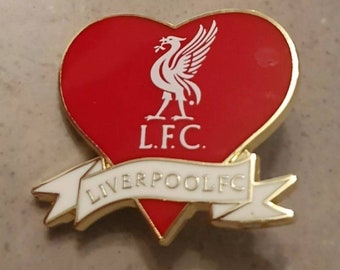 Liverpool Official Red Heart Pin Badge with Liverbird