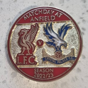 Liverpool V Crystal Palace Matchday Pin Badge - Season 22/23