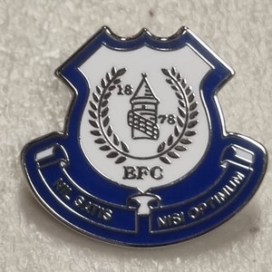 Everton Retro Stud Badge - Royal and White Club Crest