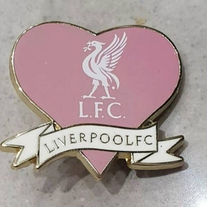 Distintivo de coração rosa de Liverpool com Liverbird