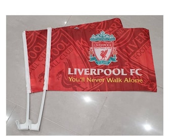 Bandera para ventanilla de coche con el escudo del Liverpool Club (juego de 2)
