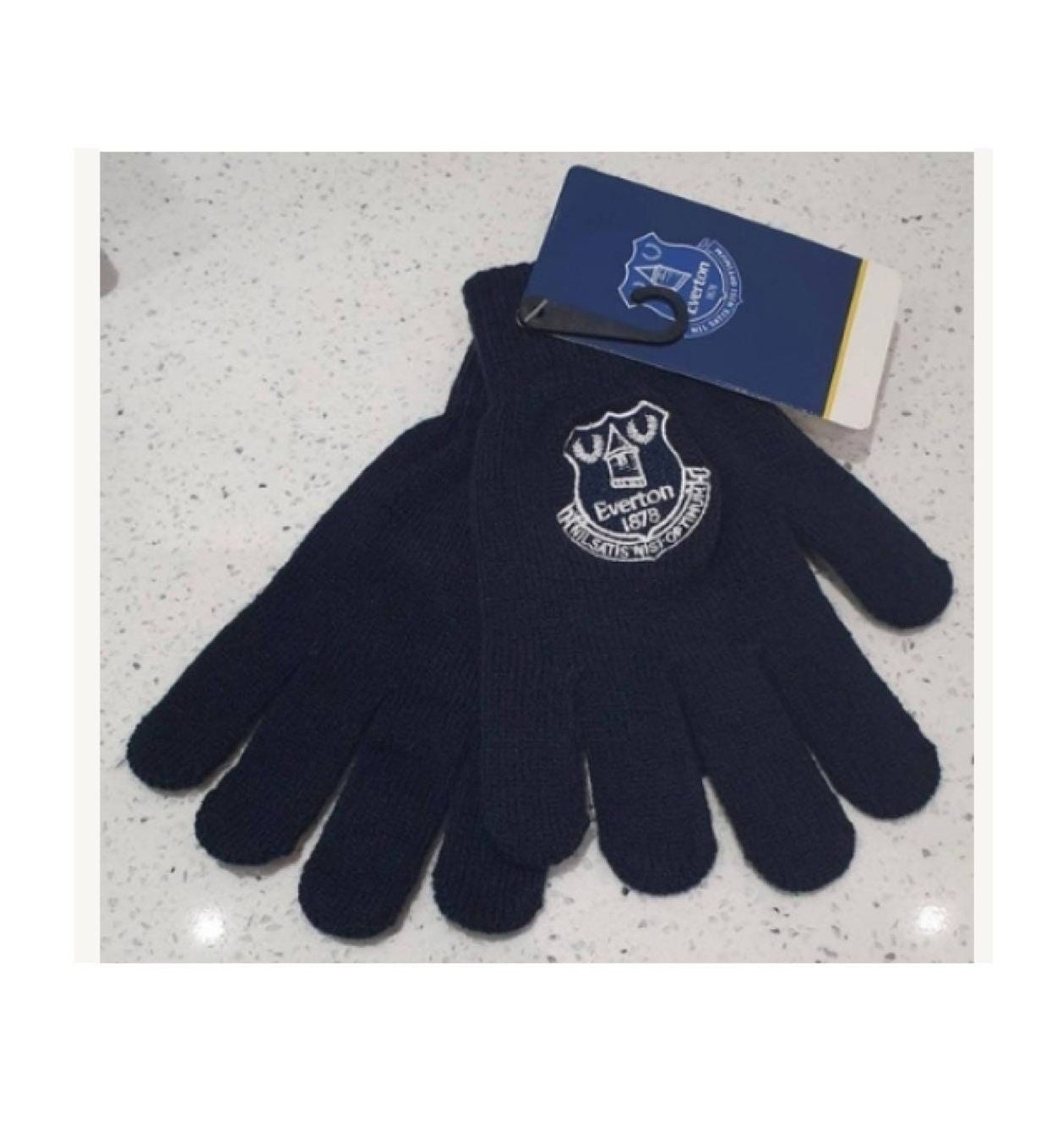 Everton Kids Crested Gloves - Navy