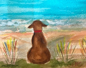 Beach Lover: Watercolor Print