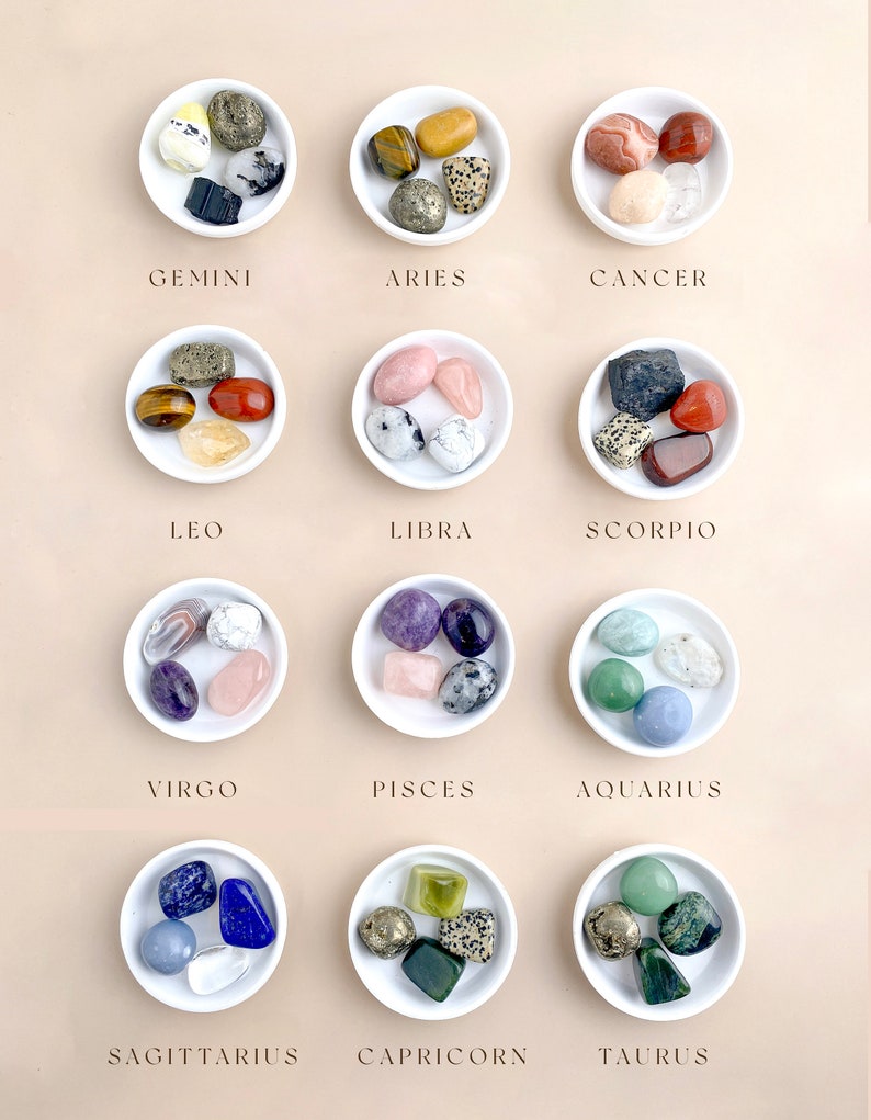 Virgo Zodiac Crystal Set Kit | Astrology September Birthday Gift ...