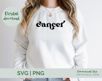 Cancer SVG PNG | Zodiac svg| Astrology svg| water sign svg| Horoscope svg| zodiac sign svg| retro svg png| boho svg| gift for her svg