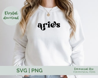 Aries SVG PNG | Zodiac svg| Astrology svg| fire sign svg| Horoscope svg| zodiac sign svg| retro svg png| boho svg| gift for her svg