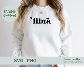 Libra SVG PNG | Zodiac svg| Astrology svg| air sign svg| Horoscope svg| zodiac sign svg| retro svg png| boho svg| gift for her svg